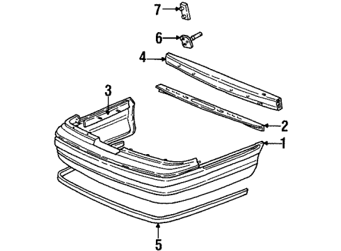 1997 Ford Crown Victoria Energy Absorber, Passenger Side Diagram for F5AZ17787A