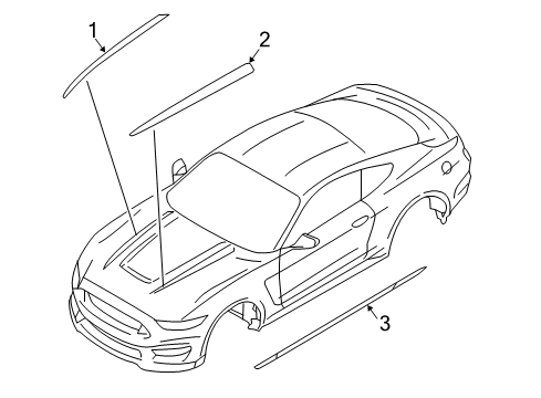 2016 Ford Mustang Stripe Tape Diagram