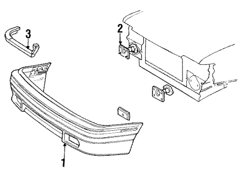 1988 Ford Escort Bumper Assembly - Front Diagram