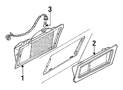 1987 Lincoln Town Car Corner & Side Marker Lamps Diagram