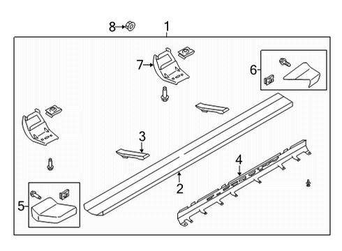 2022 Ford F-350 Super Duty Running Board Diagram 5 - Thumbnail