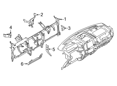 2018 Lincoln Navigator Instrument Panel Components Diagram 2 - Thumbnail