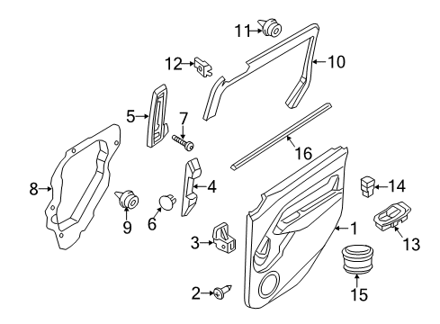 2017 Ford Transit Connect Interior Trim - Side Door Diagram 2 - Thumbnail