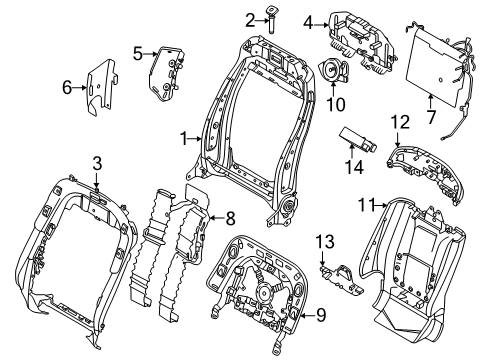 2024 Lincoln Nautilus Passenger Seat Components Diagram 5 - Thumbnail