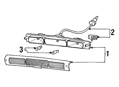 1996 Ford F-250 High Mount Lamps Diagram