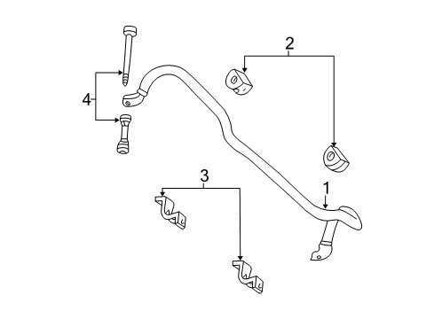1998 Ford F-250 Stabilizer Bar & Components Diagram