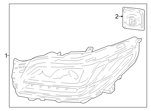 2022 Lincoln Navigator Headlamp Components Diagram