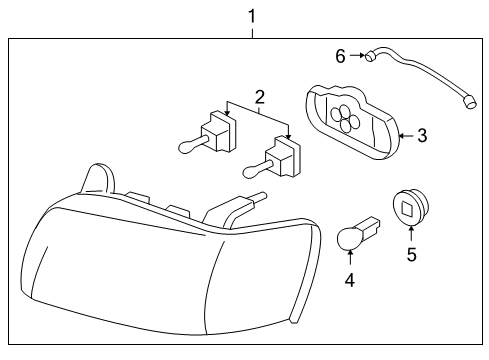2005 Ford Escape Headlamp Components Diagram