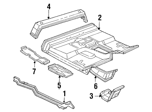 1997 Ford F-250 HD Floor Diagram 2 - Thumbnail