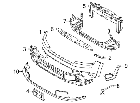 2025 Ford Maverick Bumper & Components - Front Diagram 2 - Thumbnail