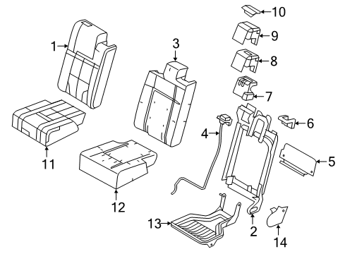2009 Ford Expedition Second Row Seats Diagram 3 - Thumbnail