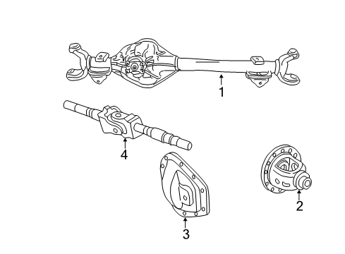 2005 Ford F-250 Super Duty Front Axle & Carrier Diagram