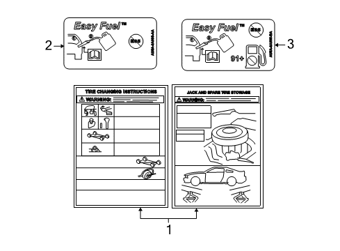 2012 Ford Mustang Information Labels Diagram