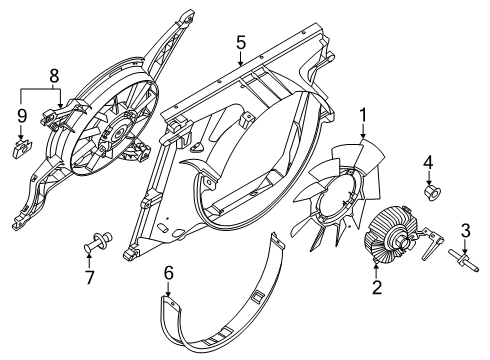 2025 Ford F-250 Super Duty Cooling Fan Diagram 3 - Thumbnail