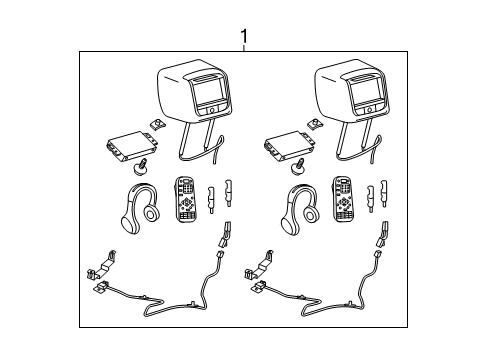 2013 Ford F-250 Super Duty Entertainment System Components Diagram