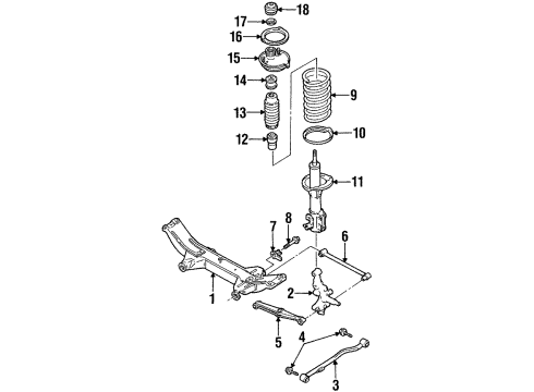 1999 Ford Escort Rear Suspension Components Diagram