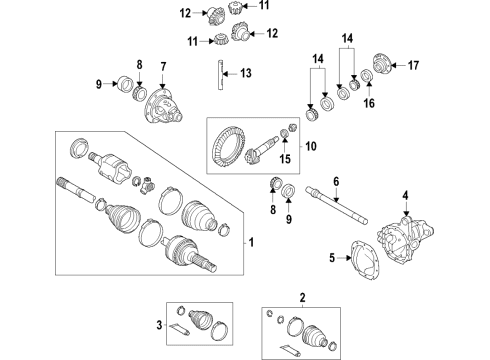 2024 Ford F-150 Differential - Front Diagram