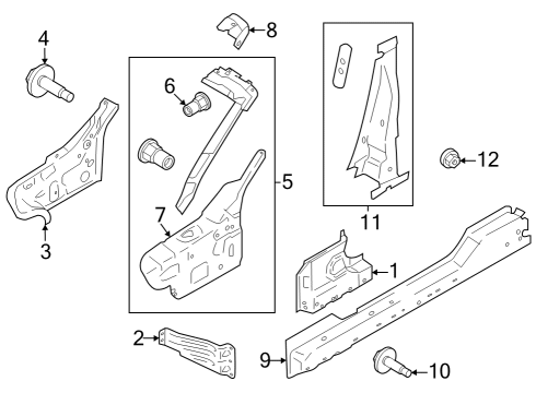 2025 Ford Mustang Hinge Pillar Diagram