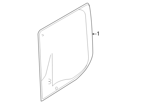 2024 Ford E-Transit Glass & Hardware - Back Door Diagram