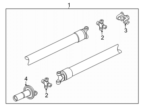 2025 Ford E-350 Super Duty Drive Shaft - Rear Diagram