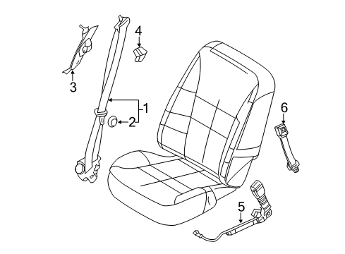2010 Ford Edge Front Seat Belts Diagram