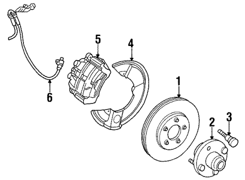 1997 Mercury Sable Anti-Lock Brakes Diagram