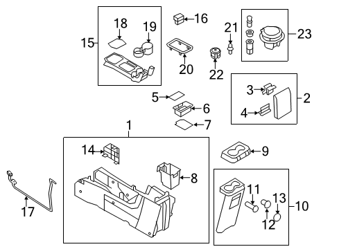 2011 Mercury Mariner Center Console Diagram
