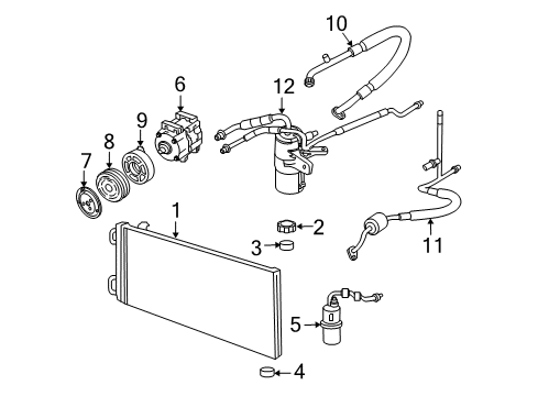 2007 Lincoln Mark LT A/C Compressor Diagram