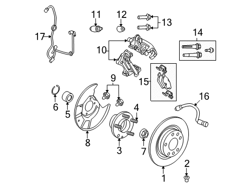 2006 Lincoln Zephyr Brake Components Diagram