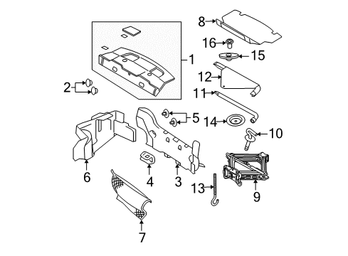 2006 Ford Mustang Interior Trim - Rear Body Diagram