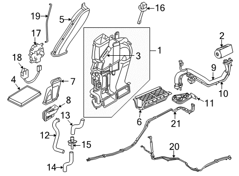 2008 Mercury Mariner Temperature Sensor Diagram for 3W7Z-19C734-AA