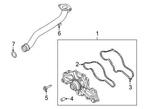 2011 Lincoln MKT Water Pump Diagram