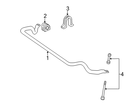 2004 Ford Expedition Stabilizer Bar & Components Diagram 2 - Thumbnail
