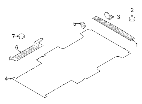 2024 Ford E-Transit Interior Trim - Rear Body Diagram