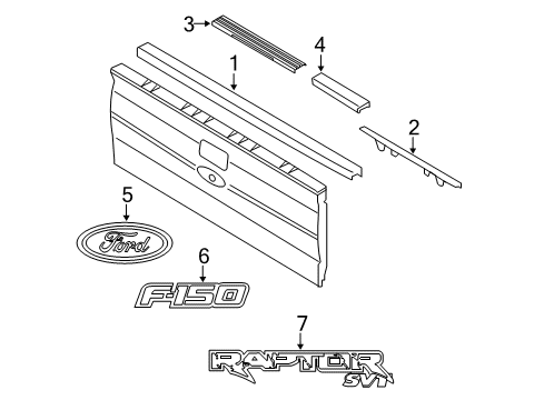 2011 Ford F-150 Exterior Trim - Pick Up Box Diagram 8 - Thumbnail
