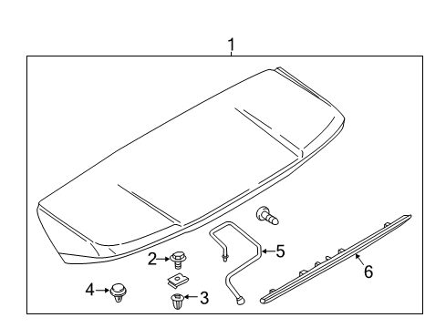 2020 Ford Edge Spoiler Bolt Diagram for -W790347-S900