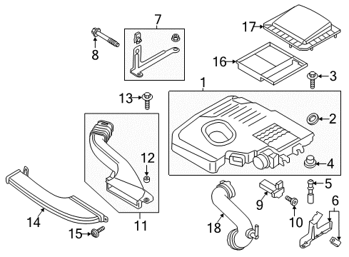 2014 Lincoln MKZ Air Intake Diagram 2 - Thumbnail