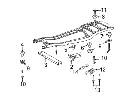 2012 Ford Expedition Frame & Components Diagram