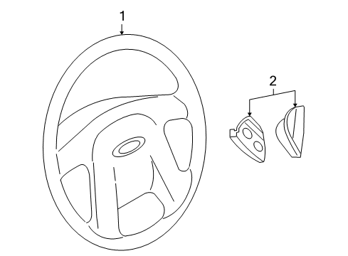 2005 Ford Escape Steering Wheel & Trim Diagram