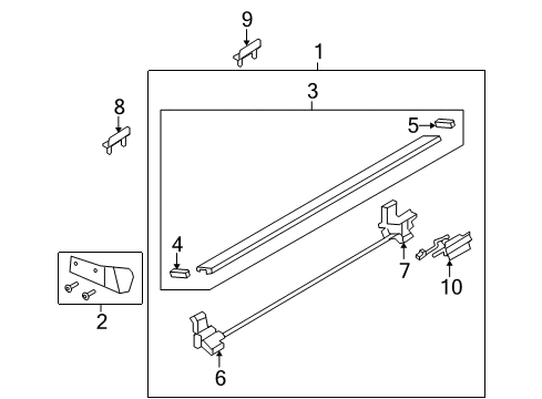 2010 Ford Explorer Running Board Diagram 2 - Thumbnail