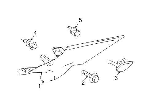 2012 Ford Fusion Interior Trim - Quarter Panels Diagram 2 - Thumbnail