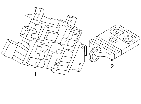2014 Ford F-150 Keyless Entry Components Diagram