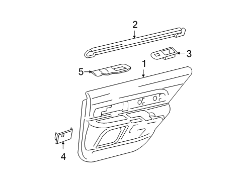 2005 Mercury Montego Interior Trim - Rear Door Diagram