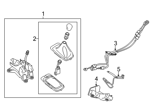 2019 Ford Fiesta Gear Shift Control - MT Diagram