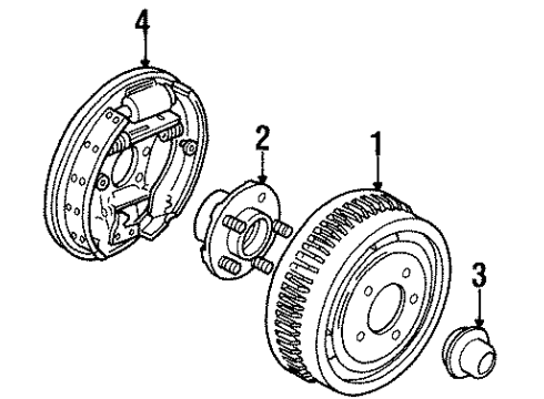 1998 Ford Taurus Rear Brakes Diagram 2 - Thumbnail