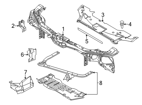 2012 Ford Mustang Radiator Support Diagram