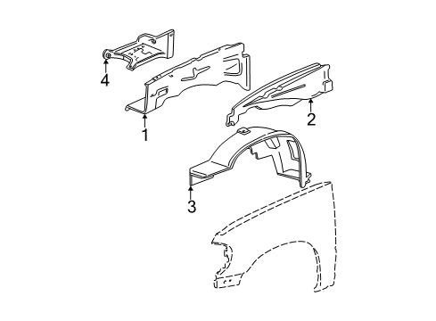 1995 Ford Explorer Structural Components & Rails Diagram