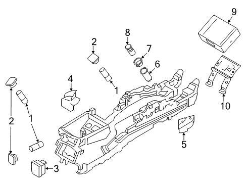2020 Ford SSV Plug-In Hybrid Console Diagram 2 - Thumbnail
