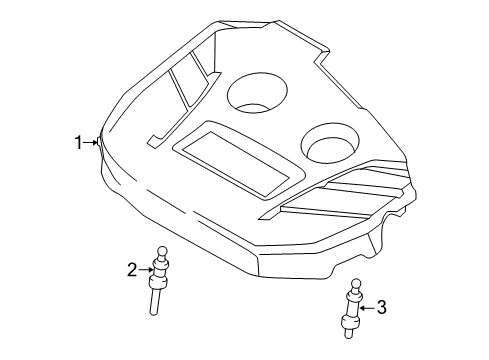 2017 Lincoln MKZ Engine Appearance Cover Diagram