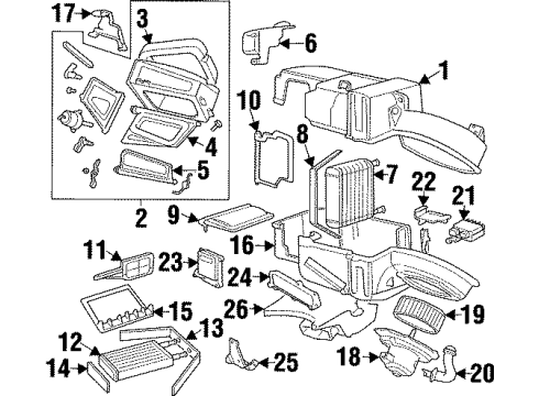 1997 Mercury Sable Blower Motor & Fan Diagram